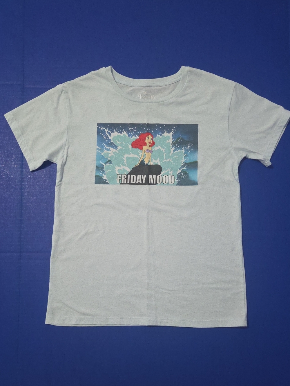 Disney Light Blue Ariel 'Friday Mood' Graphic Tee
